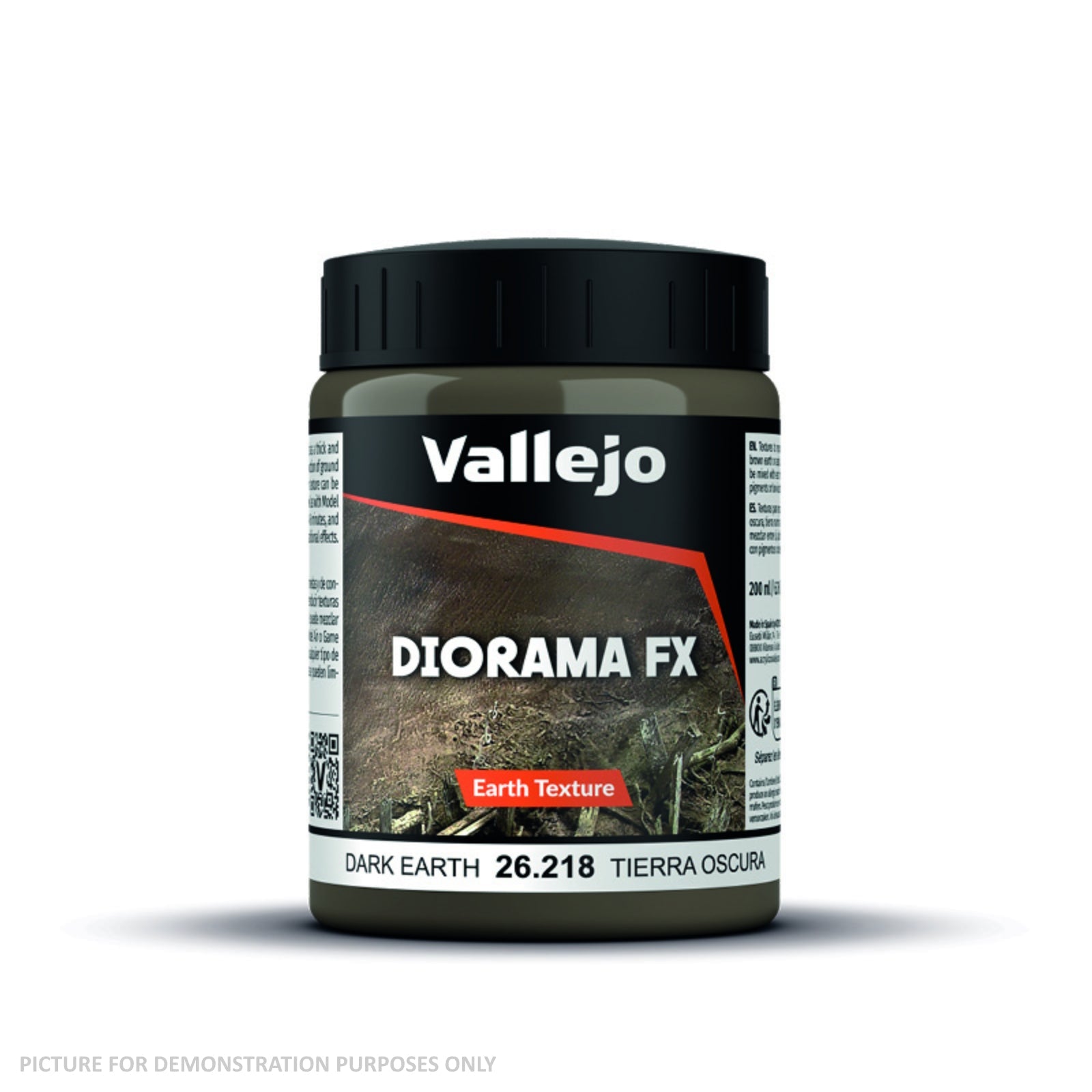 Vallejo Diorama Effects - 26.218 Earth Texture Acrylic Dark Earth 200ml